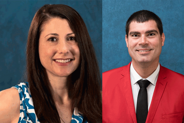  chemistry professors Phoebe Zito and David Podgorski have been selected for a National Science Foundation CAREER Award. 